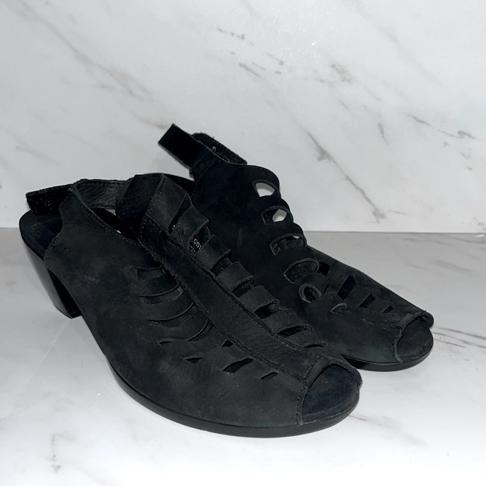 Munro Abby slingback sandal black sz 7